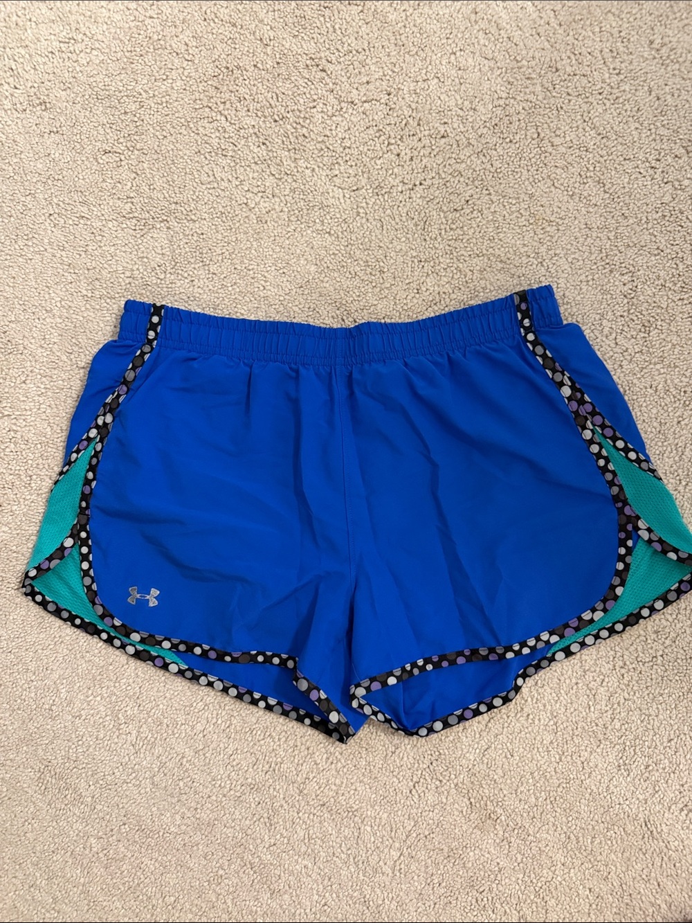 Under Armour Women’s Royal Blue Athletic Shorts with Teal Accents
